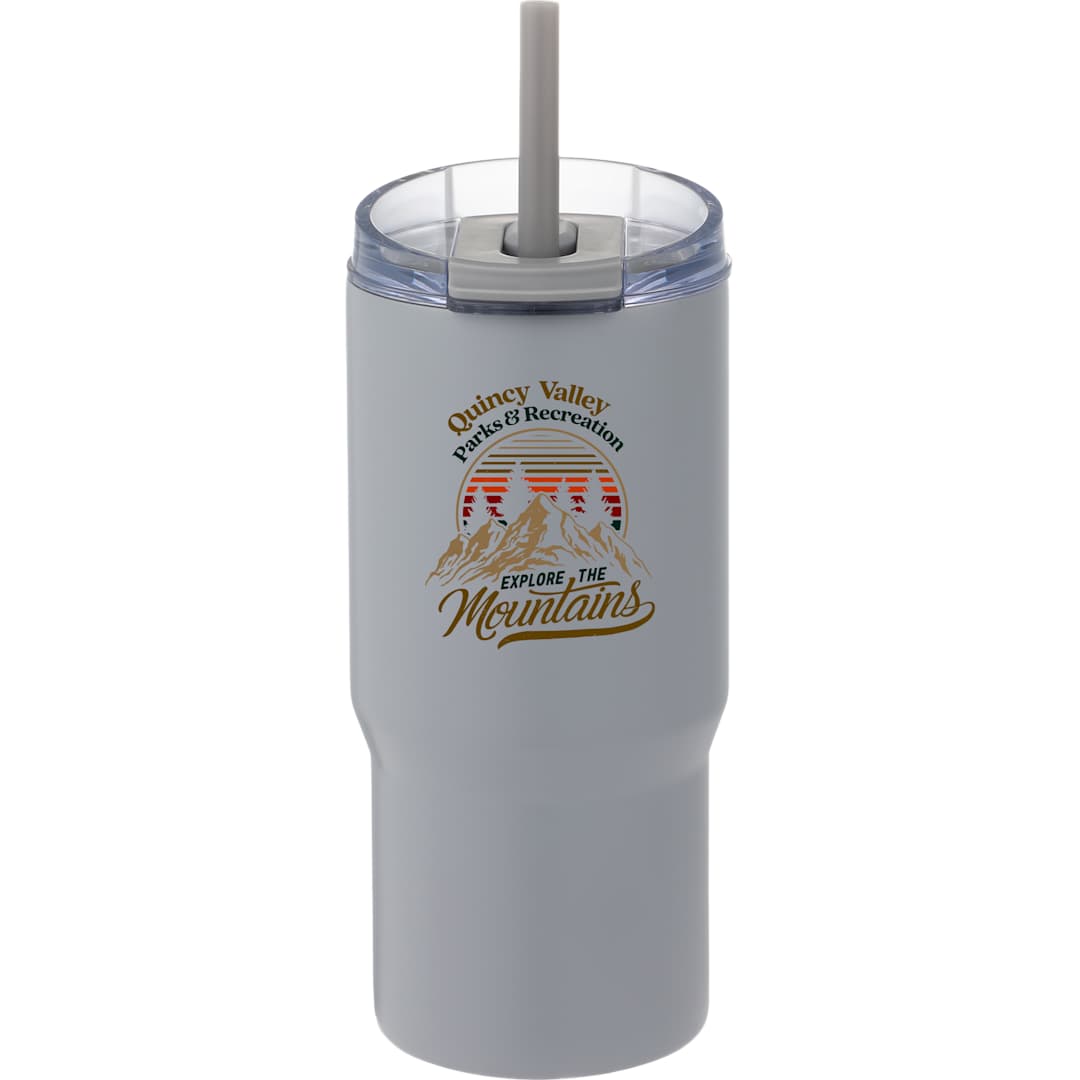 Front View of Grey Auxo 24oz Double Wall Vacuum Insulated Tumbler