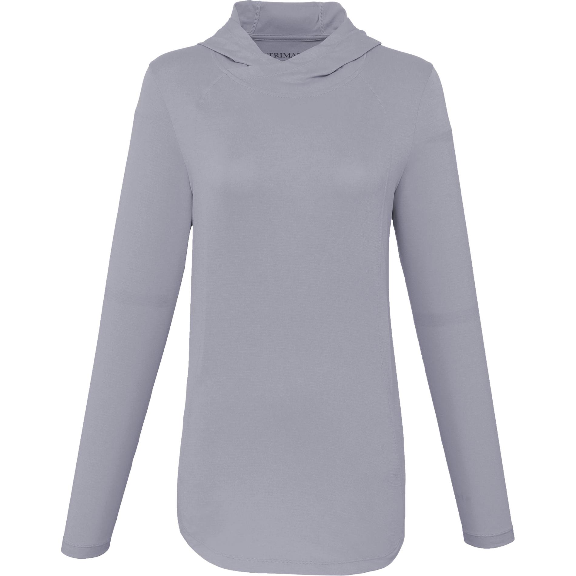 Front View of Grey IZU Everything Performance Hoodie - Women's plain