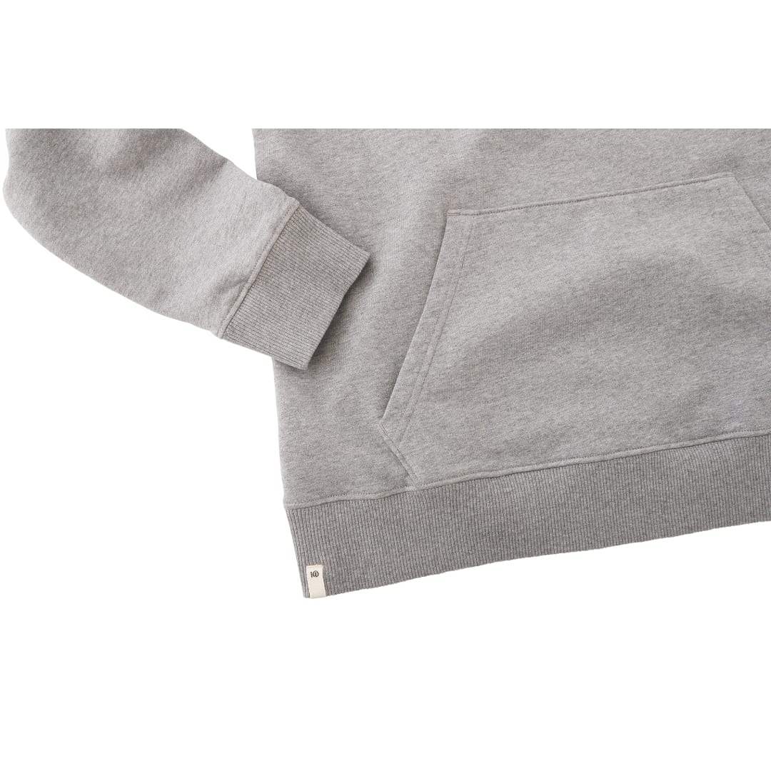 Front View of Grey tentree Organic Cotton Classic Hoodie - Men's plain