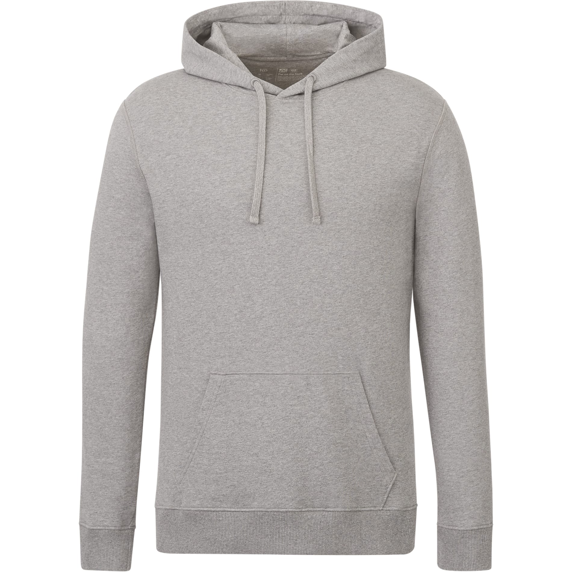 Front View of Grey tentree Organic Cotton Classic Hoodie - Men's plain