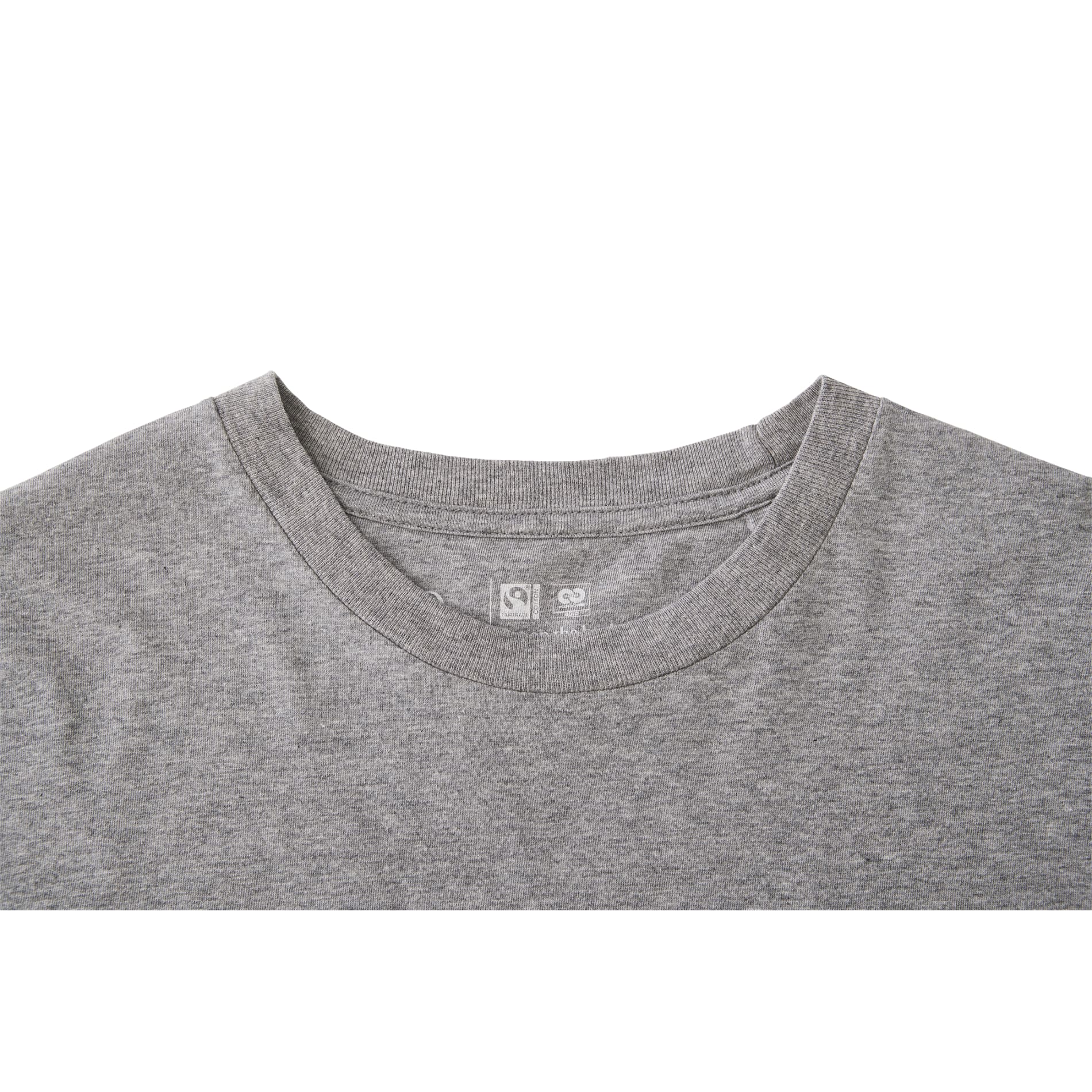 Front View of Grey tentree Organic Cotton Longsleeve Tee - Men's plain