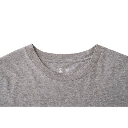 Front View of Grey tentree Organic Cotton Longsleeve Tee - Men's plain