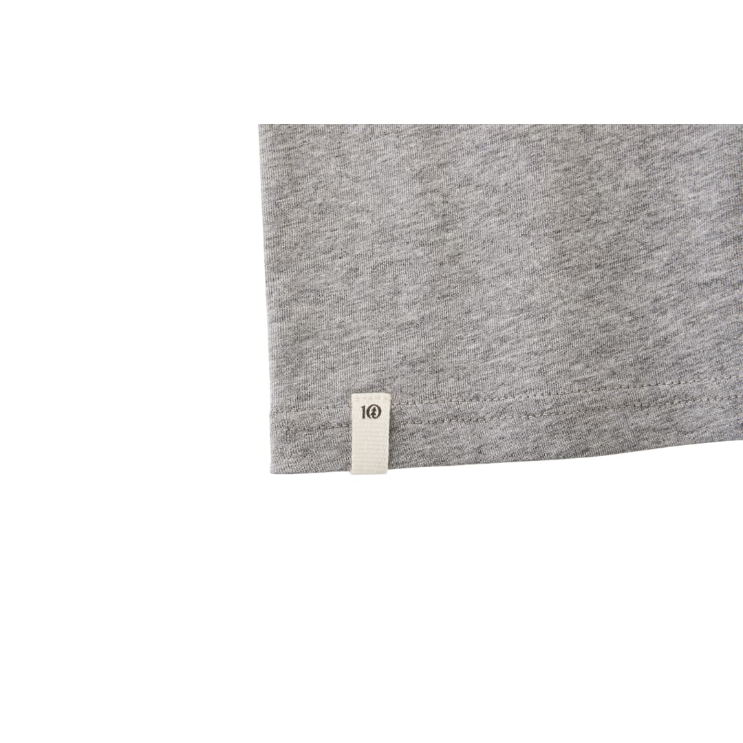 Front View of Grey tentree Organic Cotton Longsleeve Tee - Men's plain