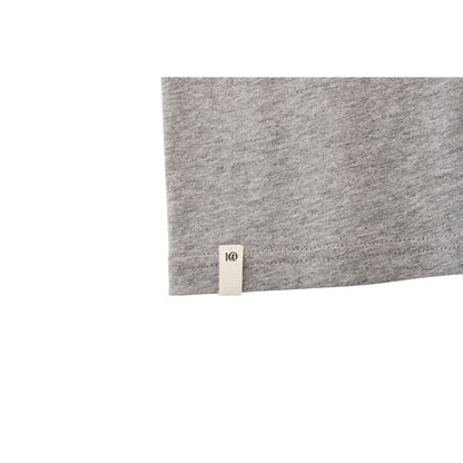 Front View of Grey tentree Organic Cotton Longsleeve Tee - Men's plain
