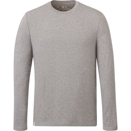 Front View of Grey tentree Organic Cotton Longsleeve Tee - Men's plain