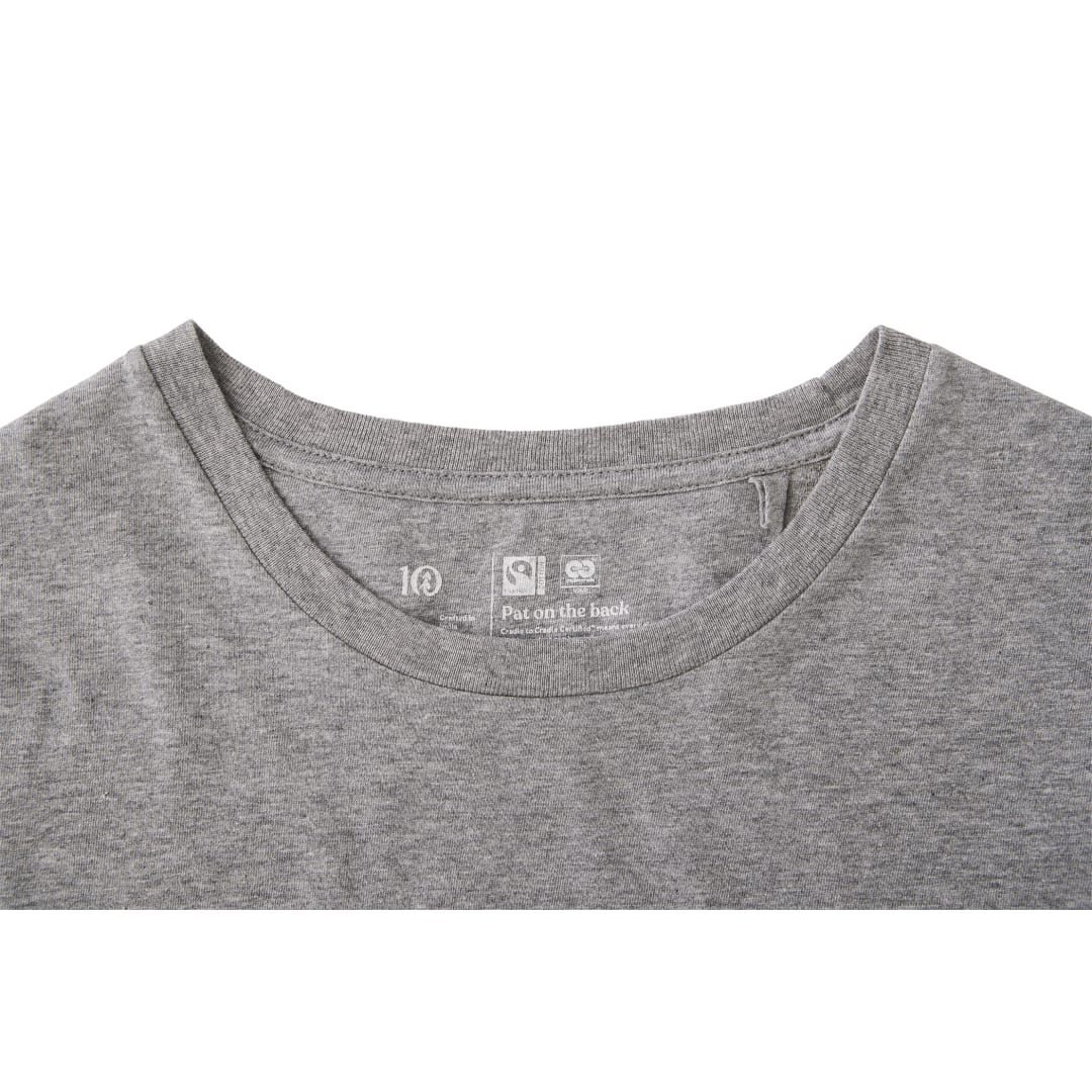 Front View of Grey tentree Organic Cotton Longsleeve Tee - Women's plain