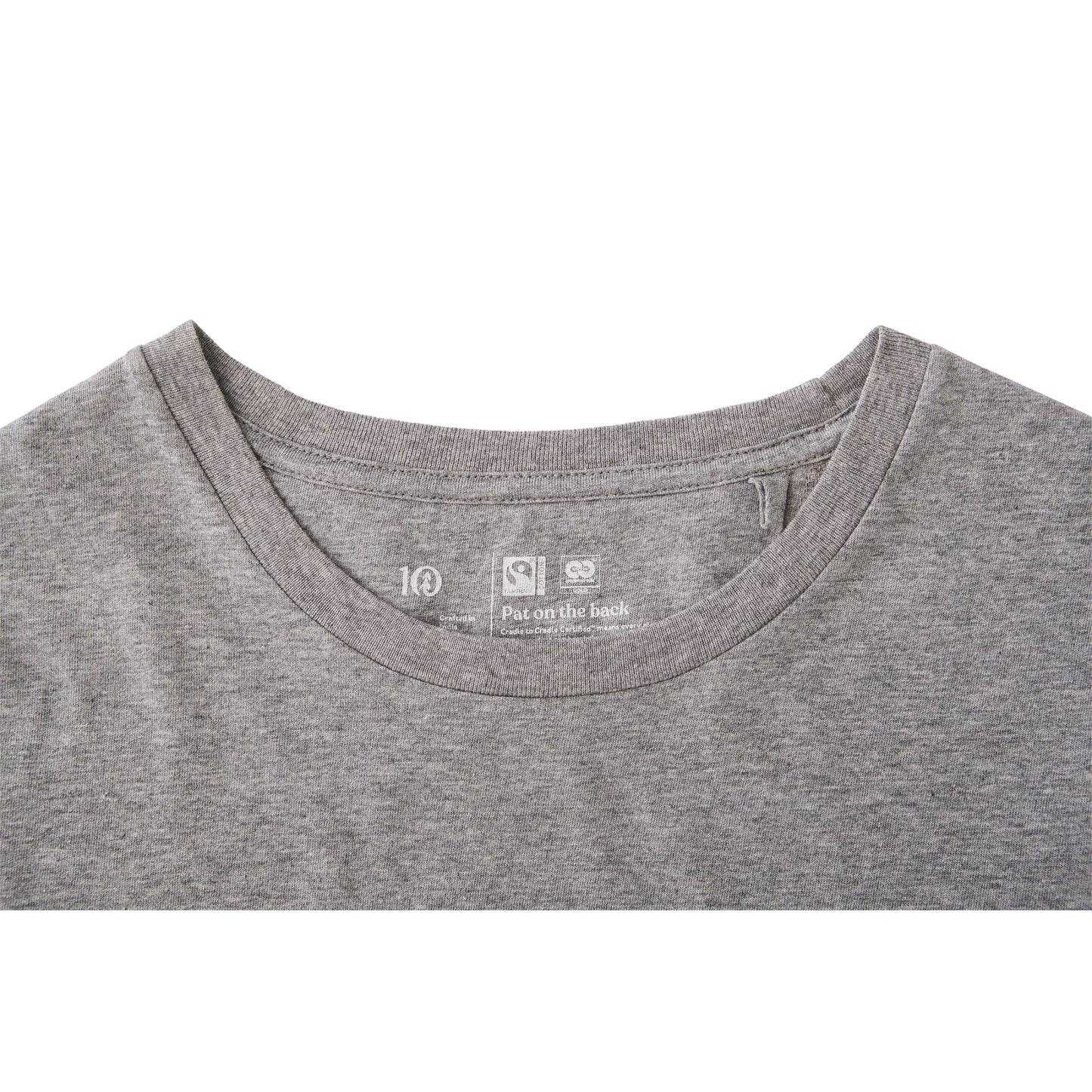 Front View of Grey tentree Organic Cotton Longsleeve Tee - Women's plain