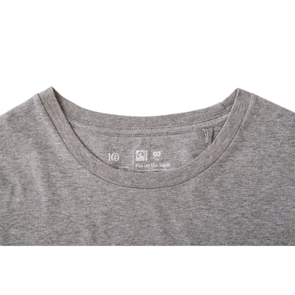 Front View of Grey tentree Organic Cotton Longsleeve Tee - Women's plain