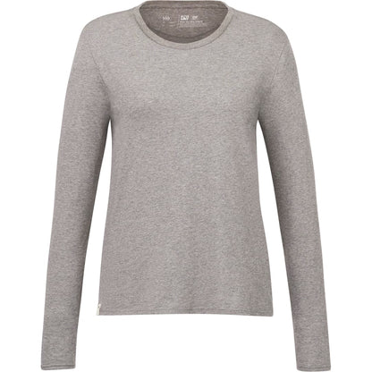 Front View of Grey tentree Organic Cotton Longsleeve Tee - Women's plain