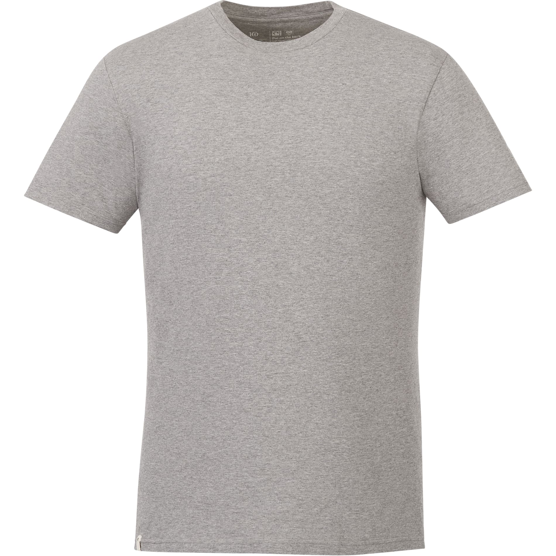 Front View of Grey tentree Organic Cotton Short Sleeve Tee - Men's plain