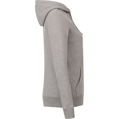 Front View of Grey tentree Organic Cotton Zip Hoodie - Women's plain