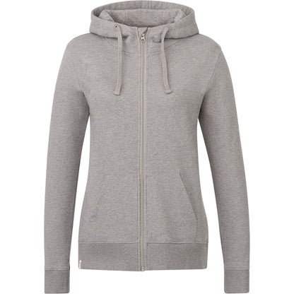 Front View of Grey tentree Organic Cotton Zip Hoodie - Women's plain
