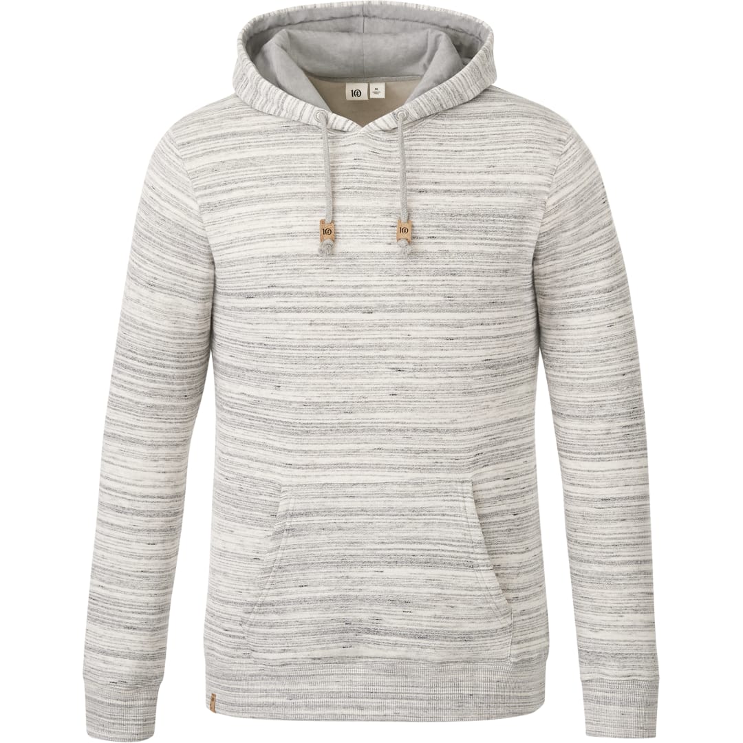 Front View of Grey tentree Space Dye Classic Hoodie - Men's plain