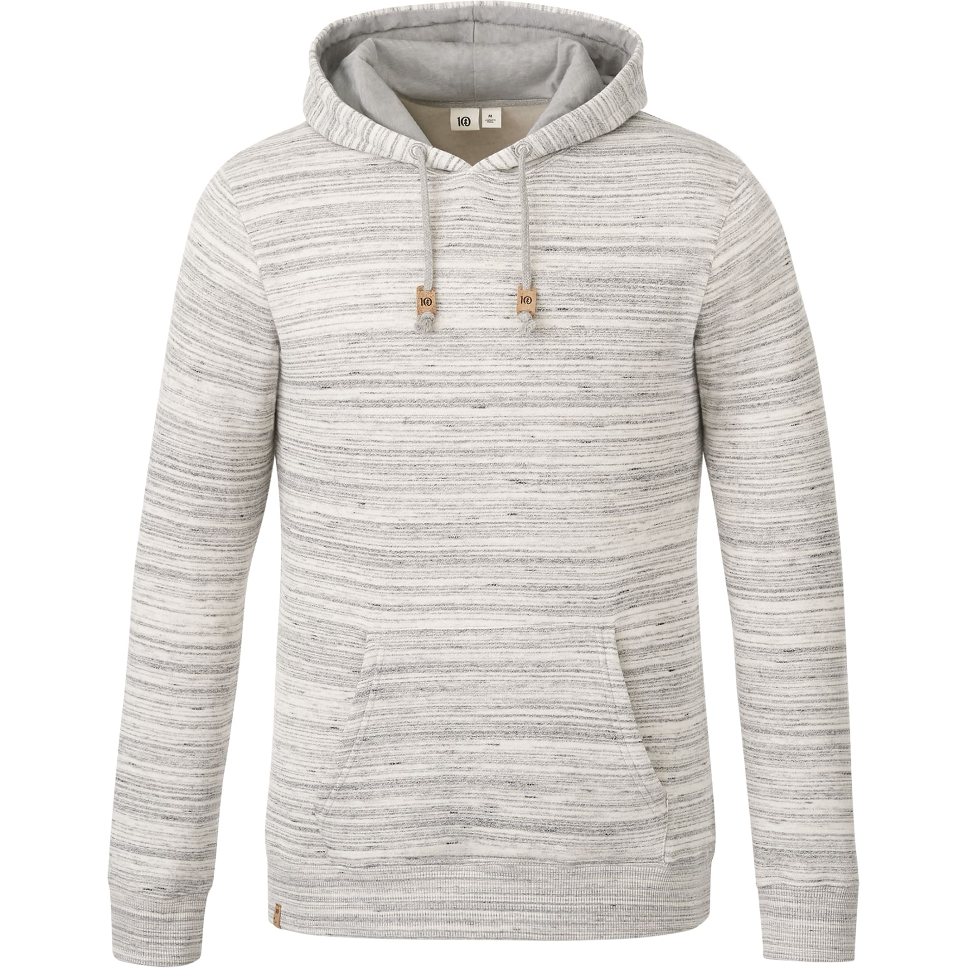 Front View of Grey tentree Space Dye Classic Hoodie - Men's plain