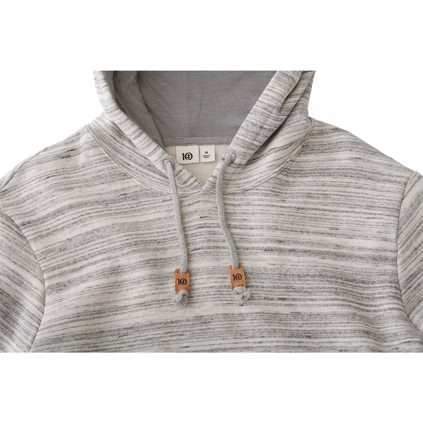Front View of Grey tentree Space Dye Classic Hoodie - Men's plain