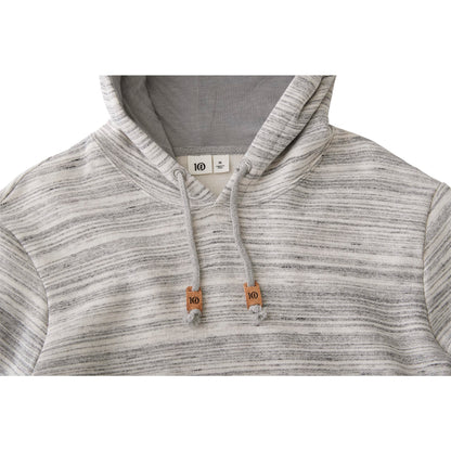 Front View of Grey tentree Space Dye Classic Hoodie - Men's plain