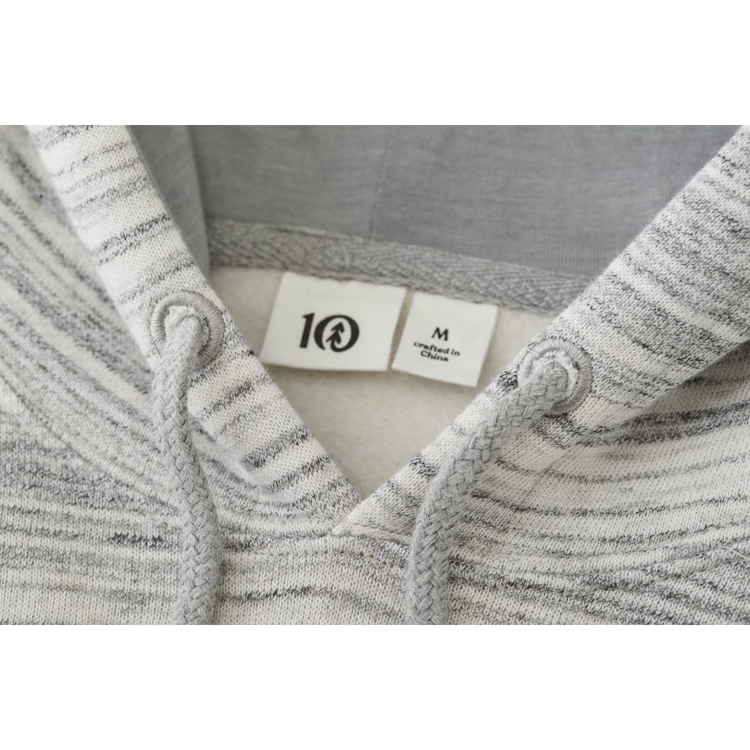 Front View of Grey tentree Space Dye Classic Hoodie - Men's plain