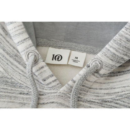Front View of Grey tentree Space Dye Classic Hoodie - Men's plain