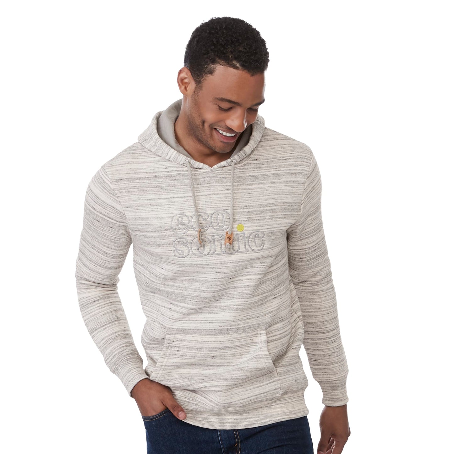 Front View of Grey tentree Space Dye Classic Hoodie - Men's