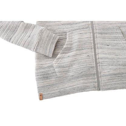Front View of Grey tentree Space Dye Zip Hoodie - Women's plain
