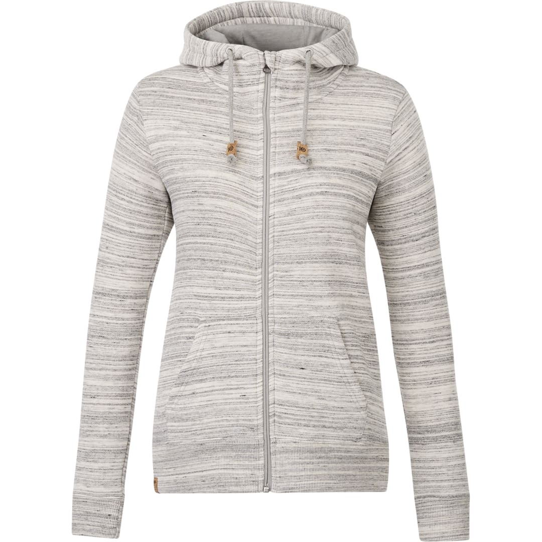 Front View of Grey tentree Space Dye Zip Hoodie - Women's plain