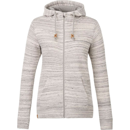 Front View of Grey tentree Space Dye Zip Hoodie - Women's plain