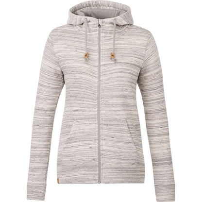Front View of Grey tentree Space Dye Zip Hoodie - Women's plain