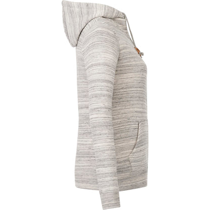 Front View of Grey tentree Space Dye Zip Hoodie - Women's plain