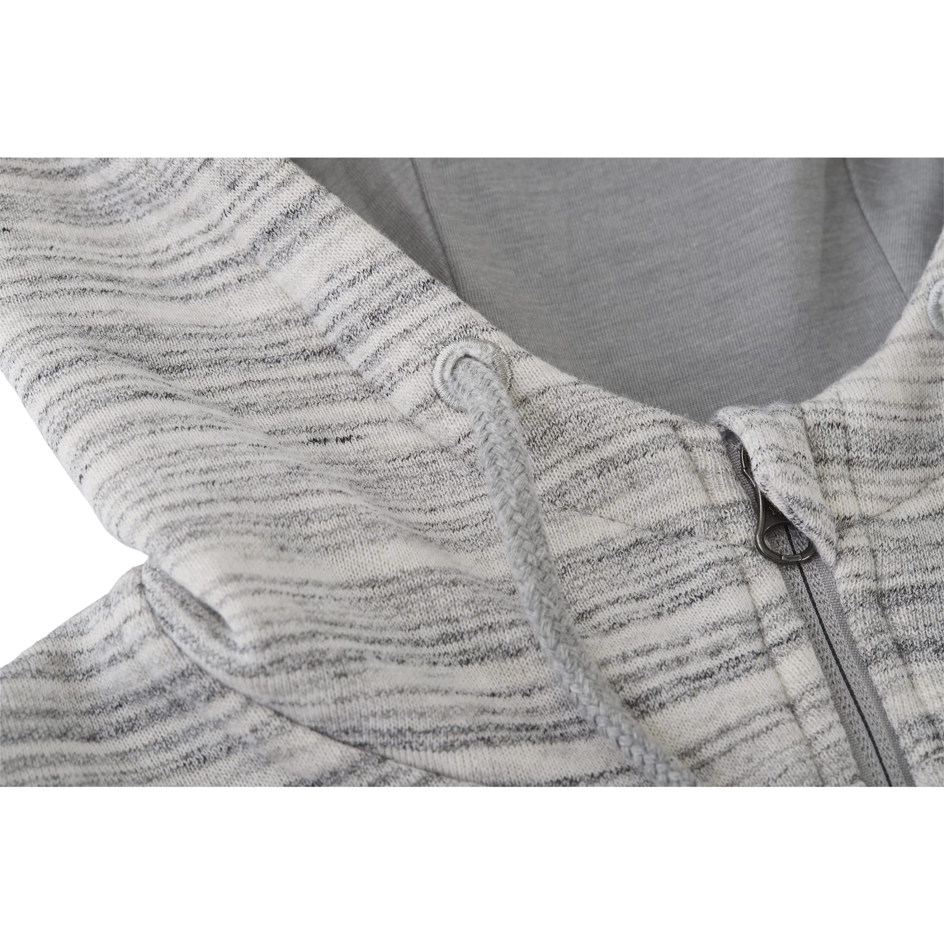 Front View of Grey tentree Space Dye Zip Hoodie - Women's plain