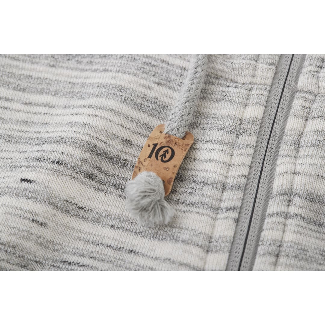 Front View of Grey tentree Space Dye Zip Hoodie - Women's plain