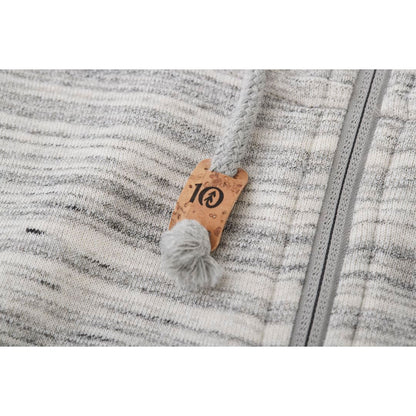 Front View of Grey tentree Space Dye Zip Hoodie - Women's plain