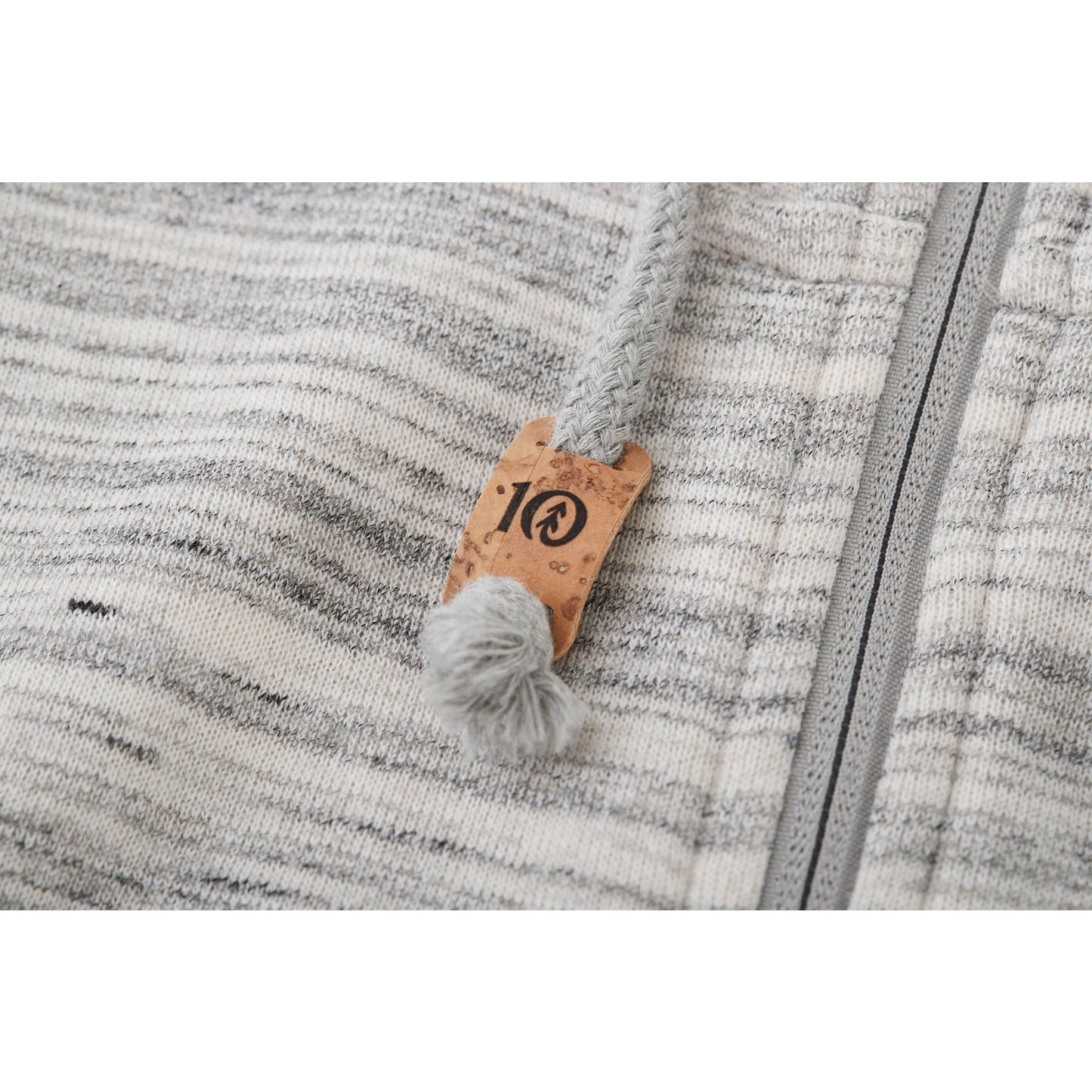 Front View of Grey tentree Space Dye Zip Hoodie - Women's plain