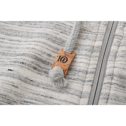 Front View of Grey tentree Space Dye Zip Hoodie - Women's plain