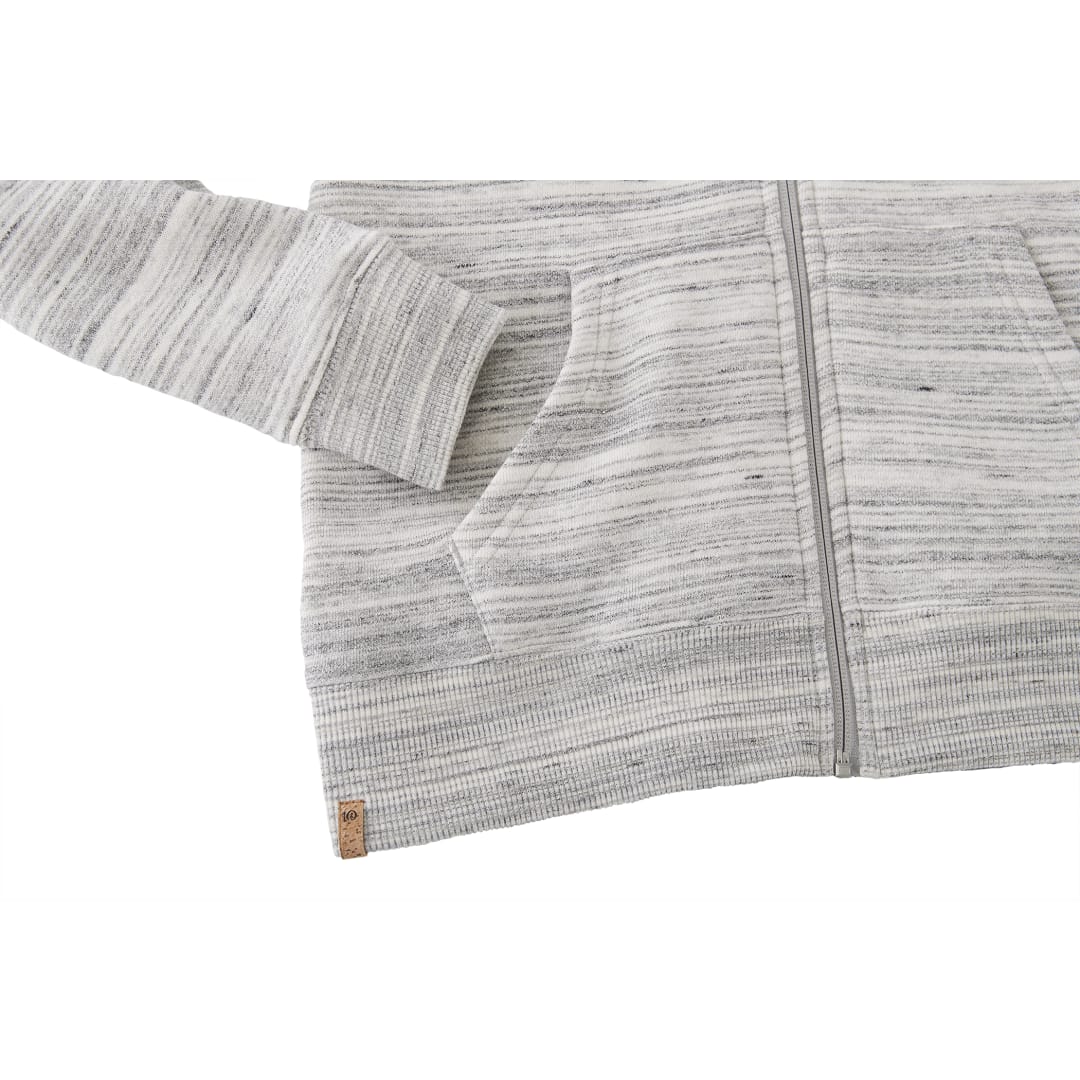 Front View of Grey tentree Space Dye Zip Hoodie - Women's plain