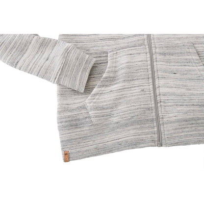 Front View of Grey tentree Space Dye Zip Hoodie - Women's plain