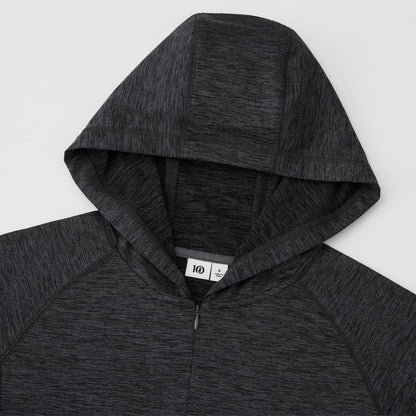 Front View of Grey tentree Stretch Knit Quarter Zip - Women's plain