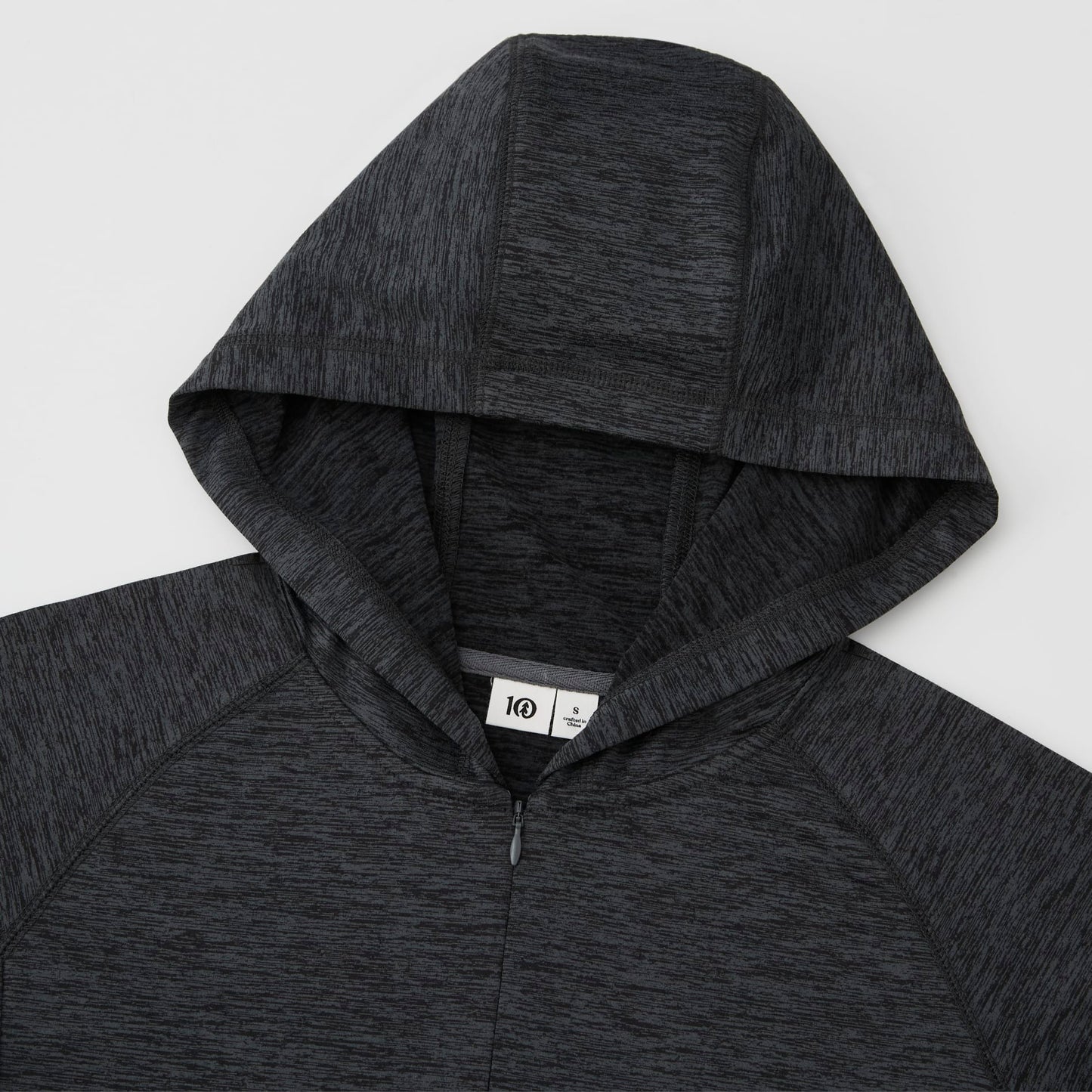 Front View of Grey tentree Stretch Knit Quarter Zip - Women's plain