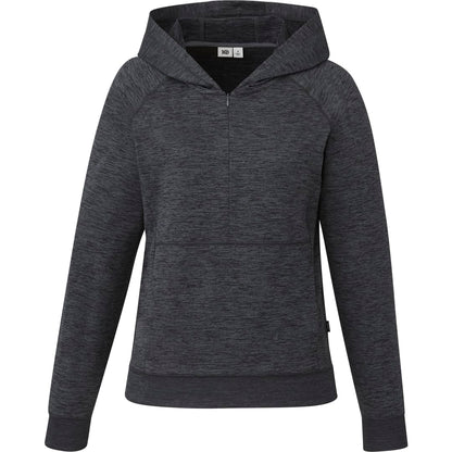 Front View of Grey tentree Stretch Knit Quarter Zip - Women's plain