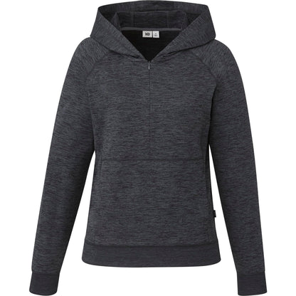 Front View of Grey tentree Stretch Knit Quarter Zip - Women's plain