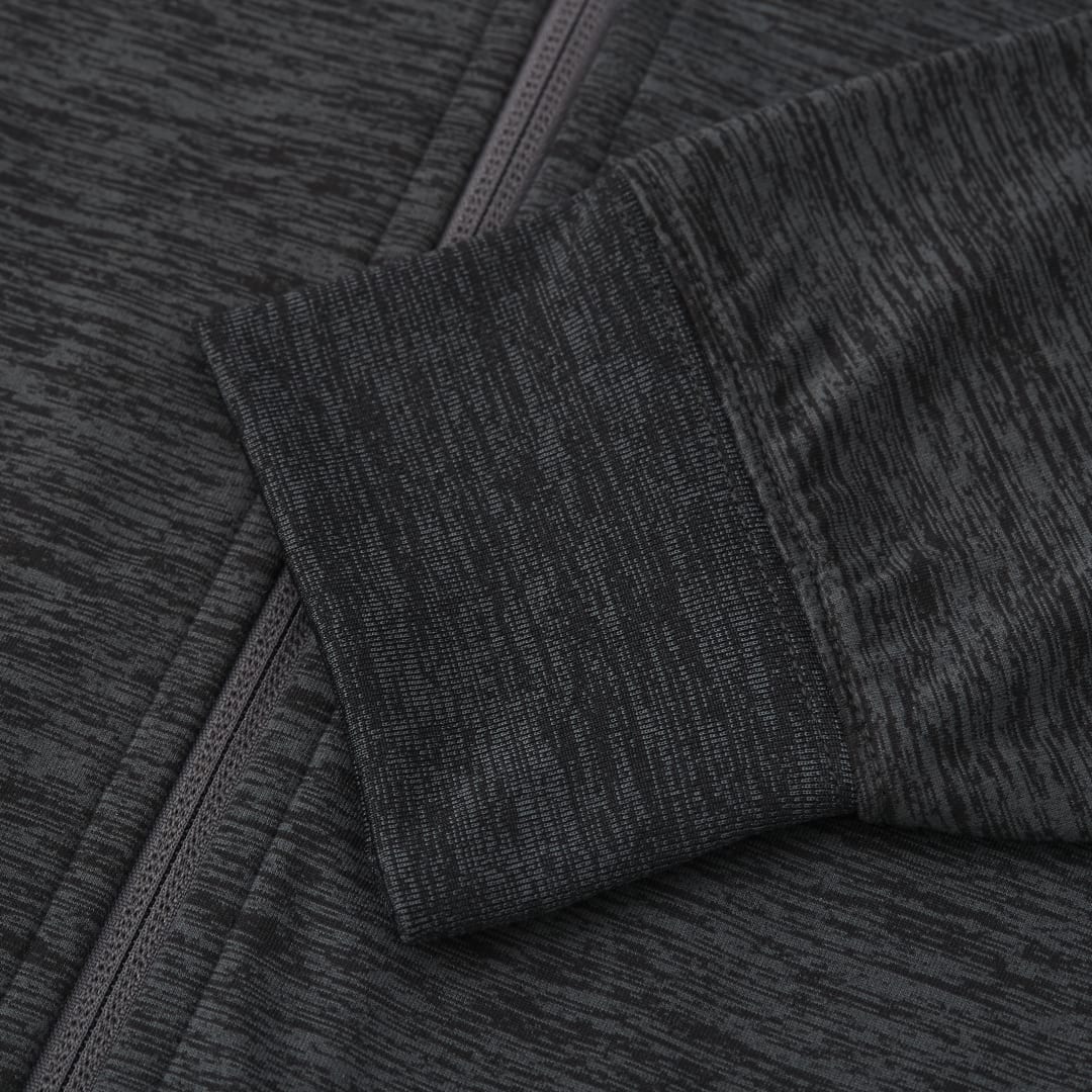 Front View of Grey tentree Stretch Knit Zip Up - Men's