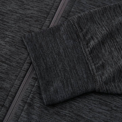 Front View of Grey tentree Stretch Knit Zip Up - Men's
