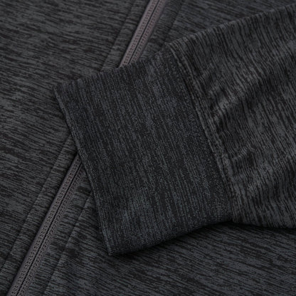 Front View of Grey tentree Stretch Knit Zip Up - Men's