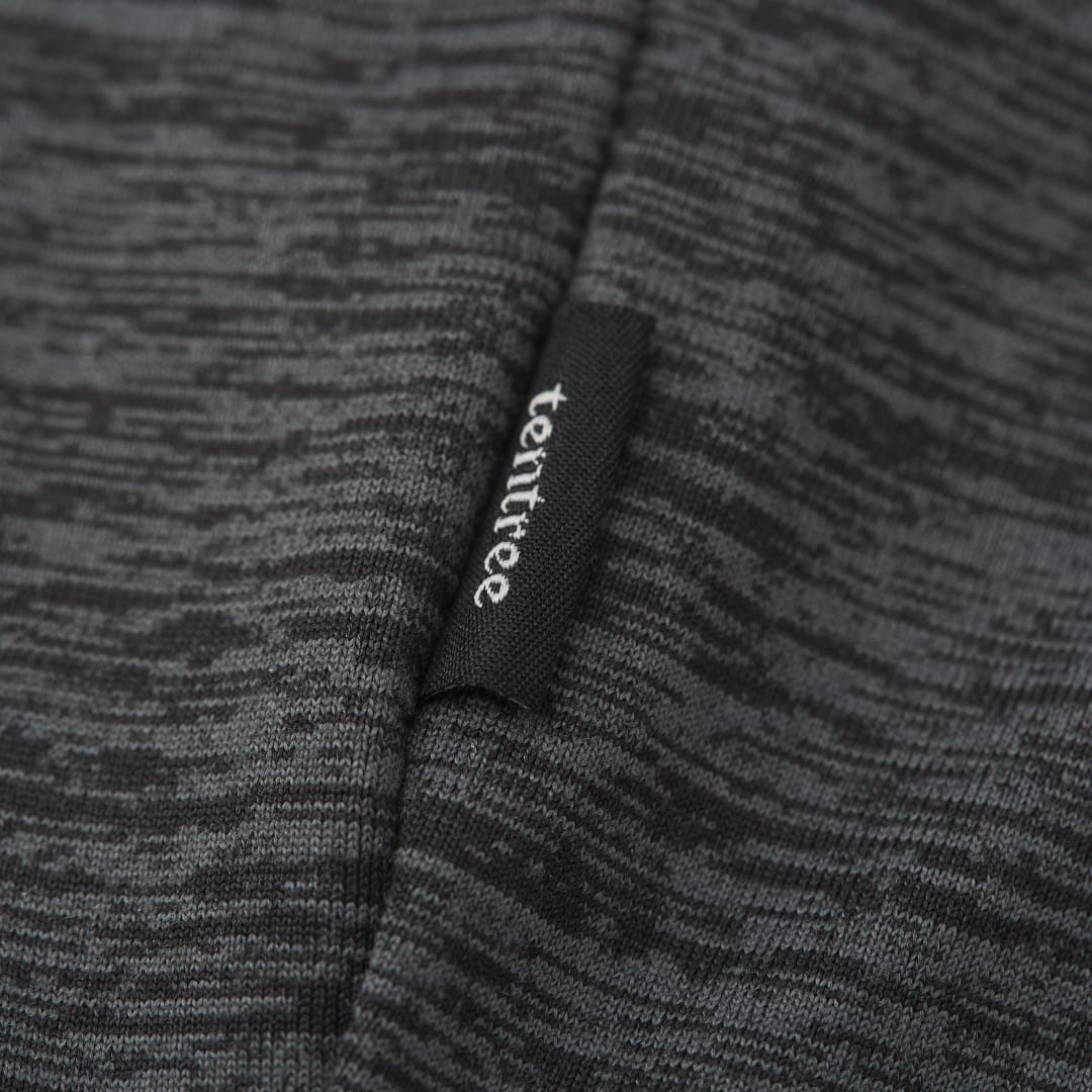 Front View of Grey tentree Stretch Knit Zip Up - Men's
