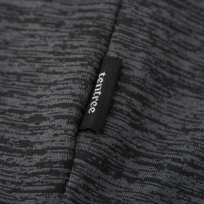Front View of Grey tentree Stretch Knit Zip Up - Men's