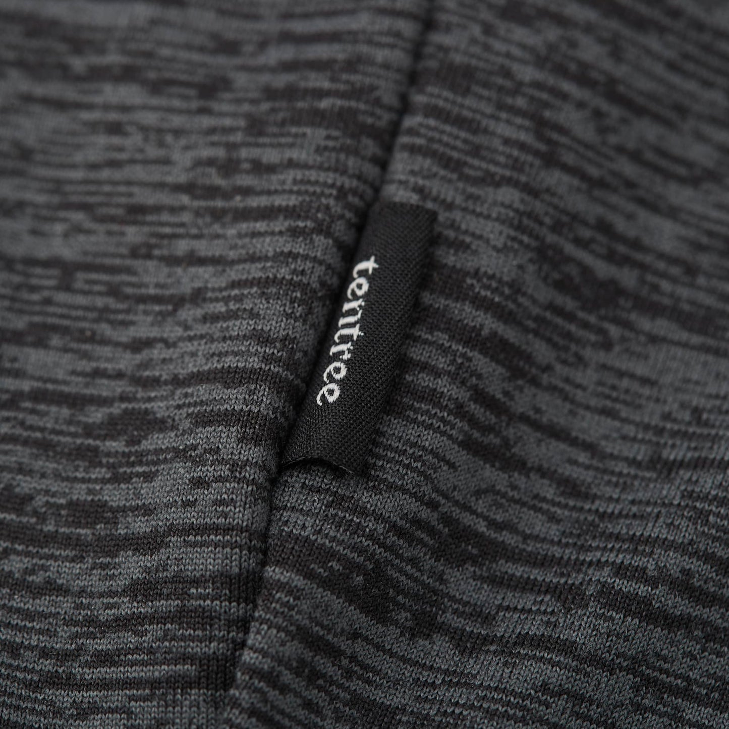 Front View of Grey tentree Stretch Knit Zip Up - Men's