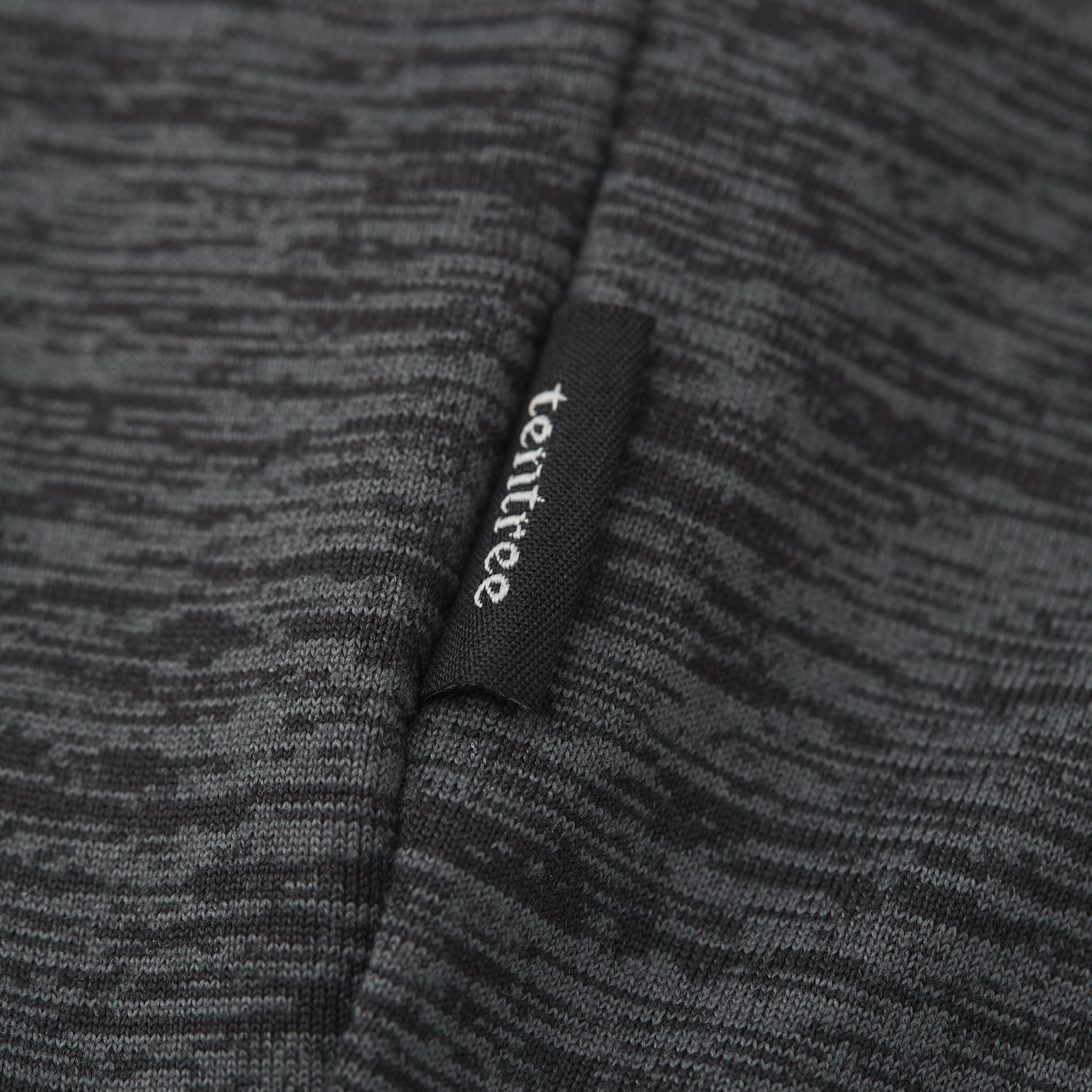 Front View of Grey tentree Stretch Knit Zip Up - Men's