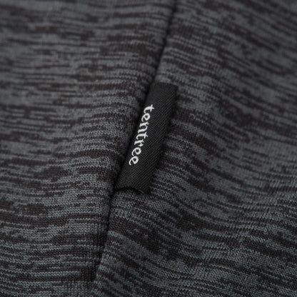 Front View of Grey tentree Stretch Knit Zip Up - Men's