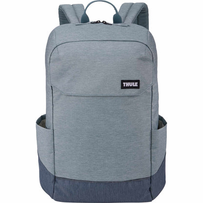 Front View of Grey Thule Lithos 20L Recycled Laptop Backpack plain