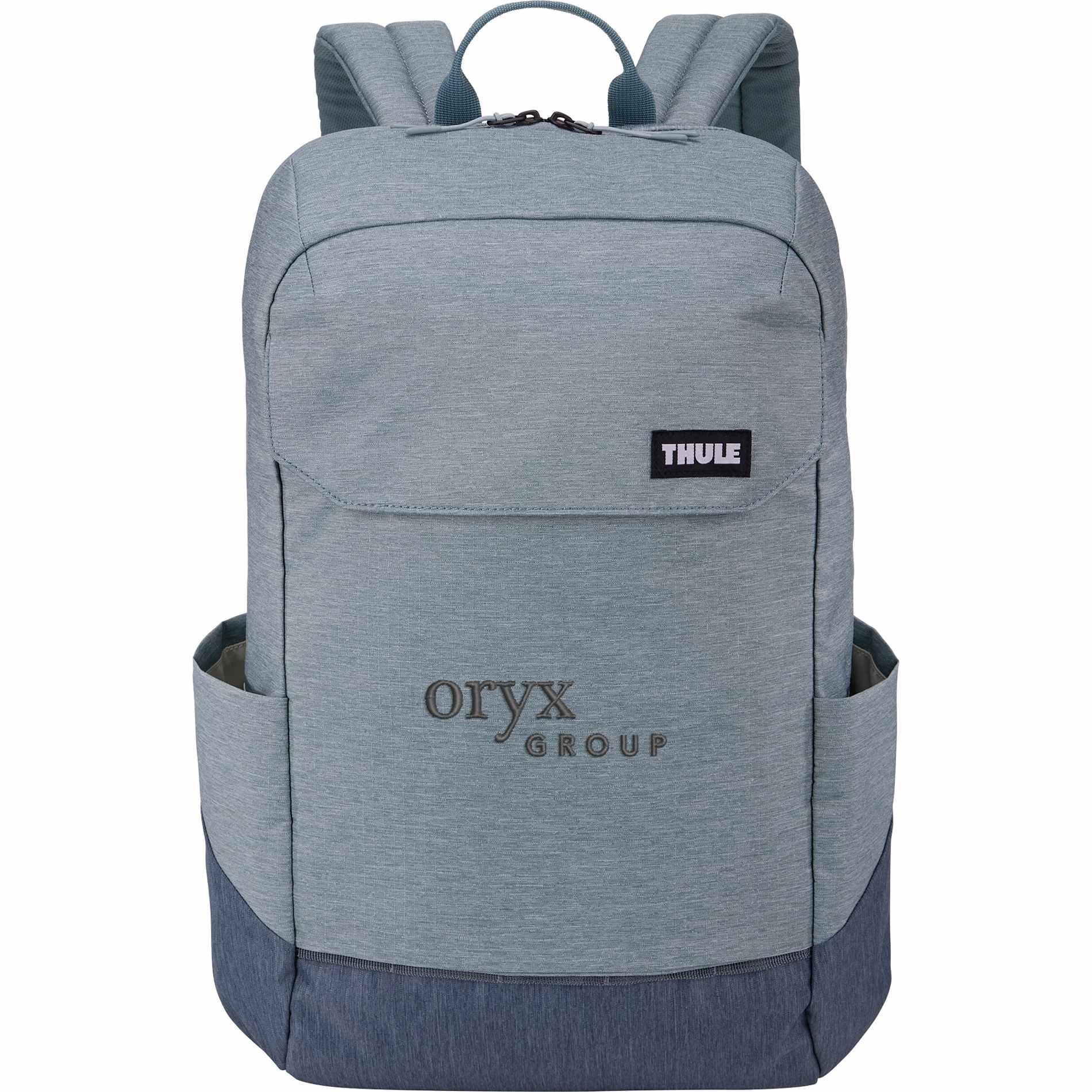 Front View of Grey Thule Lithos 20L Recycled Laptop Backpack