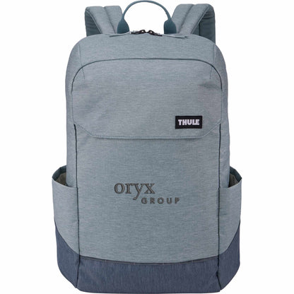 Front View of Grey Thule Lithos 20L Recycled Laptop Backpack